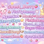 Kawaii Usernames